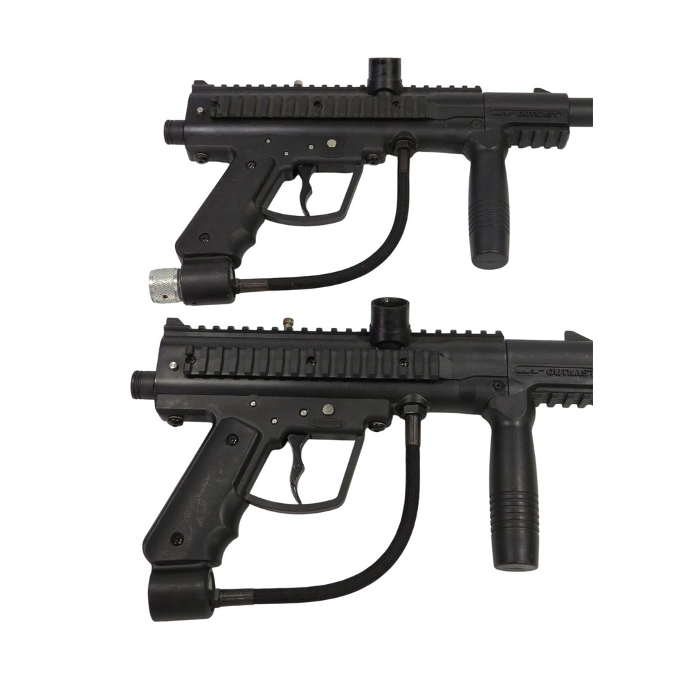 JT Outkast Paintball Marker Lot of 2 Semi-Auto Markers with Hoppers - Untested - Picture 6 of 7